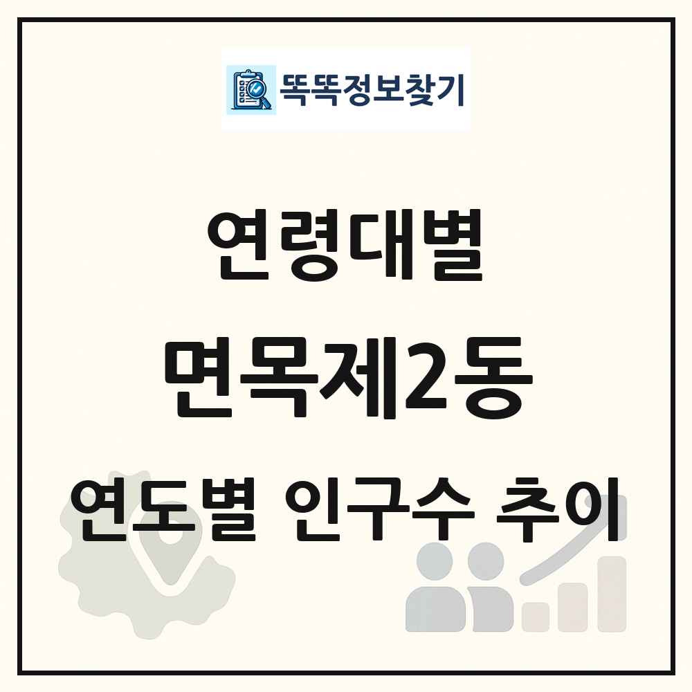 면목제2동 생애주기별 인구수 링크 그림